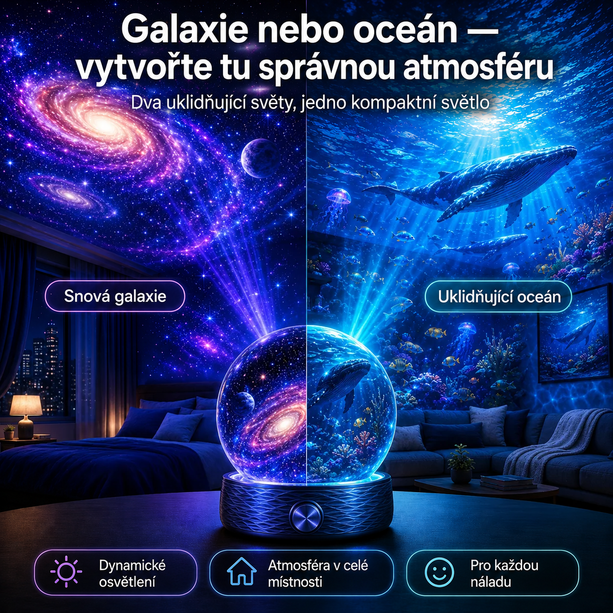 BVJ® 2026 PRO MAX 5D chytrý projektor světů 🌎 Vytvořte více než 100 pohlcujících světů s Bluetooth ovládáním a zvukovými efekty